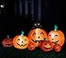 Virtuapod 8 ft Halloween Inflatable Air Blown 7 Pumpkins with Witch's Cat Lighted for Home Yard Garden Indoor and Outdoor Decoration