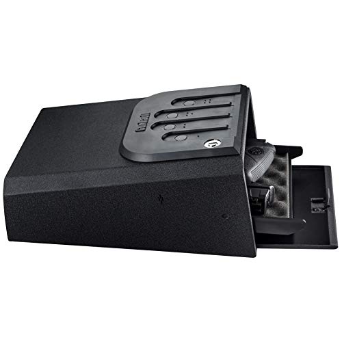GunVault MiniVault Quick Access Compact Gun Safe with Illuminated No-Eyes Digital Keypad, Auto Slide-Out Drawer and LED Illumination (1 Pistol Capacity) - Thumbnail 7