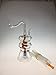 JEMQ Glass Bottle 4.84inches Twisty Tube Inside (yellow brown)