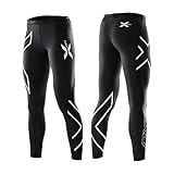 2XU Women's Compression Tights, Black/Silver Logo, Large