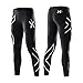 2XU Women's Compression Tights, Black/Silver Logo, Large