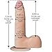 Doc Johnson The Realistic Cock with Removable Suction Cup- ULTRASKYN - Slim - 7 Inch - F-Machine and Harness Compatible Dildo - Vanilla