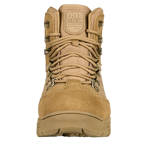 FREE SOLDIER Men's Tactical Waterproof Lightweight Hiking Boots