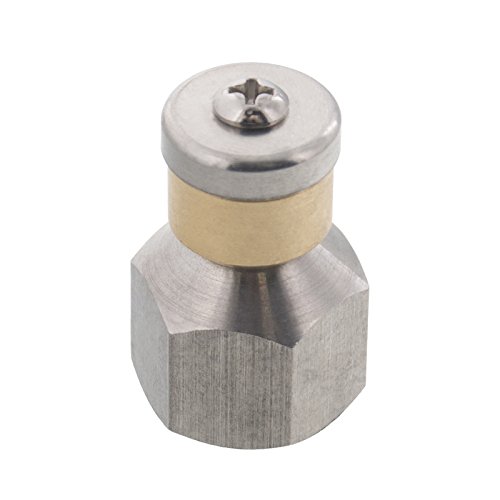 Erie Tools Rotating 3/8 Sewer Jetter Nozzle for Drain Cleaning 4.0 Orifice, 4000 PSI, Max Temp 300 F