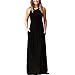 AIKEN Women's Black Maxi Dresses Sleeveless Summer Long Maxi Dresses with Pockets