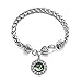 Inspired Silver - Organ Donor Braided Bracelet for Women - Silver Circle Charm Bracelet with Cubic Zirconia Jewelry