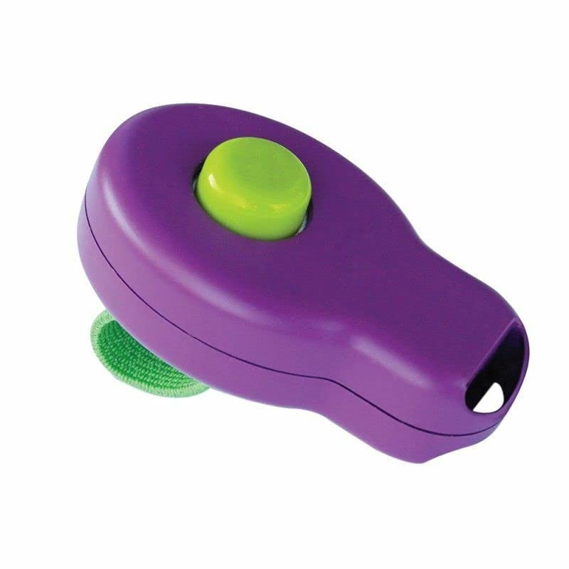 Multibao Dog Pet Training Clicker Trainer Teaching Tool Puppy With Finger Holder (Purple)