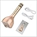 Portable Wireless Karaoke Microphone, Bluetooth Speaker Player for Music Playing Singing at Home KTV Party Travel Outdoor, Adapt to Apple iPhone Android Smart Phone PC Apps (Gold)