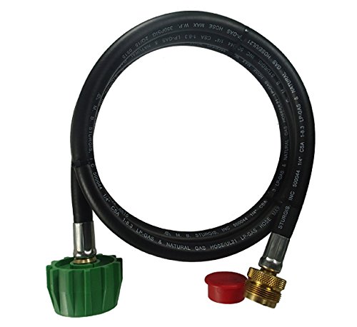 M.B. Sturgis Inc. Propane Adapter Hose. Type 1 X #600 Bulk Adapter (1"-20) (15 Feet)