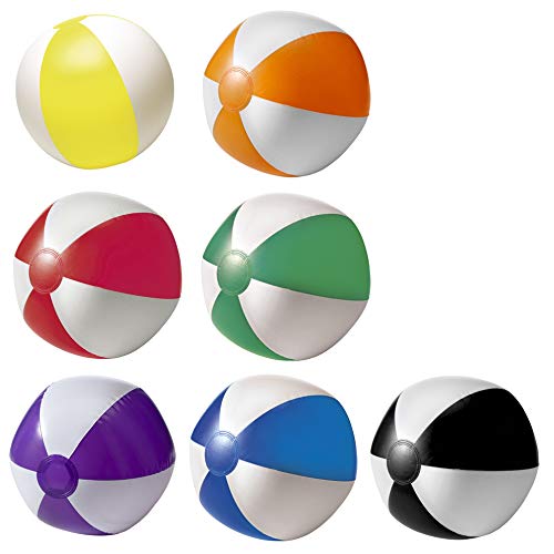 noTrash2003 Set of 6 Inflatable Beach Balls Beach Balls Beachball Holiday Beach Beach Pool (Farbmix)