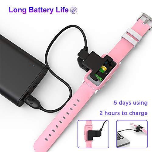 MoreFit Fitnessarmband voor kinderen, uniseks, activiteitentracker, stappenteller, met bloeddruk- en hartslagmeter, voor… - Image 8