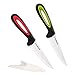 Cerahome Ceramic knife Super Sharp 4-inch Utility Knife Fruit Paring Knife Set with Sheath, Kitchen knives Sets for Cutting Boneless meats, Sashimi, Fruits and Vegetables (Red+Green)
