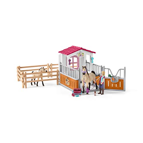 schleich 42369 Pferdebox mit Arabern und Pferdepflegerin, für Kinder ab 5 Jahren, Horse Club - Spielset – Bild 2