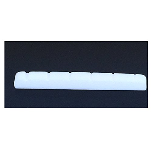 Greenten 2 Pcs 6 String Electric Bone Nut Cattle Bone Slotted