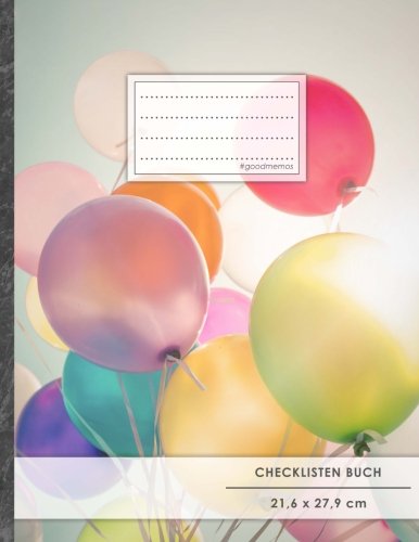 Checklisten-Buch: DIN A4 • 70+ Seiten, Softcover, Register, "Geburtstag" • #GoodMemos • 18 Checkboxen + Platz für Notizen/Seite (inkl. Register mit Datum uvm.)