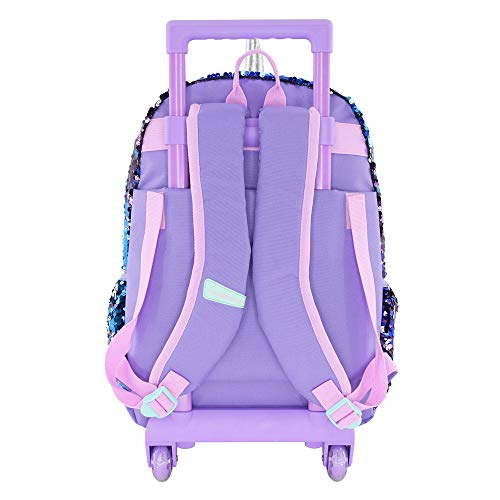 sequin rolling backpack