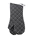 Oven Mitts Flame Retardant Mitts Heat Resistant to 425 °F 15 Inch Kitchen Mitt Black Color 2-Pack
