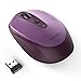 TECKNET Wireless Mouse for Laptop, 2.4G Quiet Computer Mouse with USB Receiver, 4 Buttons Portable Cordless Mice for Chromebook, Laptop, PC, Mac, 800/1200/1600 DPI - Lavender