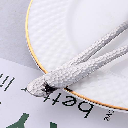 BUY&USE 12 PCS 5.3 Inch Butter Knives Cheese Spreaders Stainless Steel hammered surface Silverware Dinnerware Set for Butter Sandwiches Cheese Breakfast