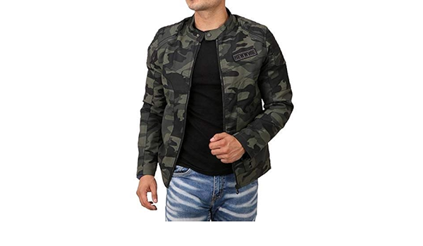 army print winter jacket