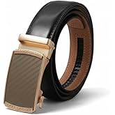 GMLFEC Men's Belt - Mens Ratchet Belt Leather, Trim to Fit, Men Dress and Casual