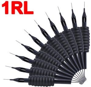 High Quality 1 Round Liner Sterilized Tattoo Needles Tubes 20 Pack Tattooing Accessories