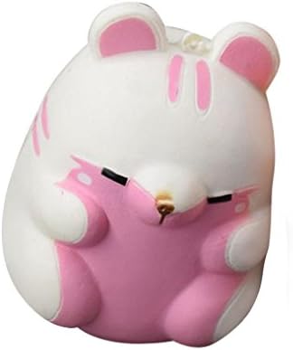 Stress Relief Toy - Hamster Squishy Slow Rising Cream Scented Decompression Toys Reducing Stress (White)