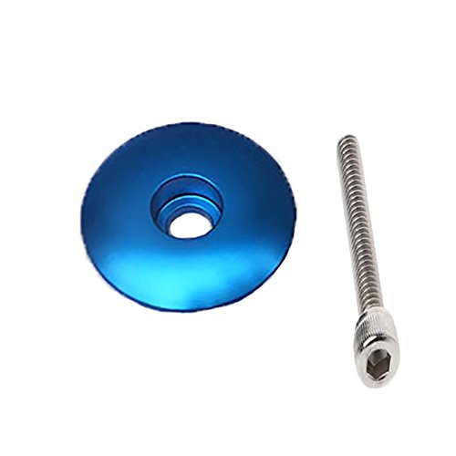 BleuMoo Mountain Bike Stem Top Cap Cover Headset Screws Bicycle Cycling Accessories Set (blue)