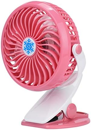 Tootu Battery Or USB Operated Clip Fan Mini Desk Fan Portable Hand Held Powered (Pink)