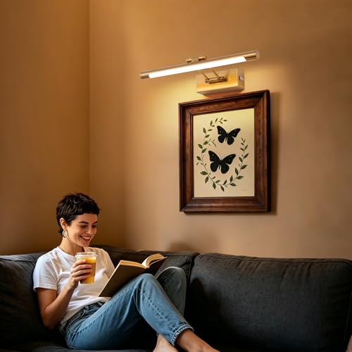 TYhogar LED Wall Light for Bathroom Mirror, 40 cm, 8 W, 3000 K, Wall Lamp with Swivel Head – Light for Vanity and Vanity