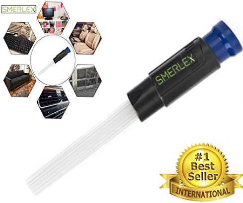 Smerlex Vacuum dust cleaner Attachment w/Upgraded Universal Adapter to fit ALL VACUUM'S - Micro Suction Tubes to fit keyboards, curtains, air vents, small crevices - Increased Effiency