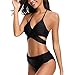 Leadmall Women Padded Halter Swimsuit Set – Ladies Solid Color Front Criss Bandage Bikini – Two Piece Bathing Suitthumb 2