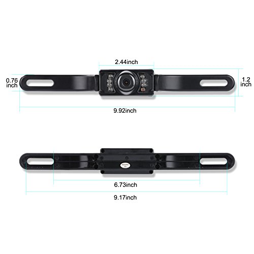 Chuanganzhuo 4332965353 Backup Camera and Monitor Kit, License Plate CMOS Wide Angle Back up Camera with 7 LED Night Vision+ 4.3 TFT LCD Monitor Pack - Thumbnail 7