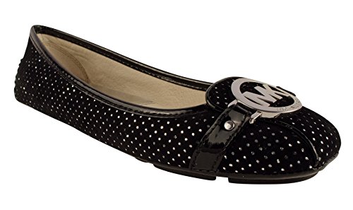 michael kors fulton flats silver