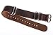 OhFlash 20mm [Rough Vintage Esspresso Leather] Zulu Leather G10 NATO Militaty Watch Strap Band
