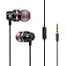 In-Ear Earbuds, Noise Isolating Ear Buds Heavy Bass Wired Earphones Metal Headphones with Mic 3.5mm Jack for Kids Children School Boys Girls Adults IPhone Android IPod Laptop Mp3/4 Player - Black