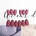 Umillars 24pcs Pure Color Coffin Nails Matte False Gel Nails Art Tips Sets Full Cover Medium False Nails for Ballerina Cosplay Office Lady (Mauve)