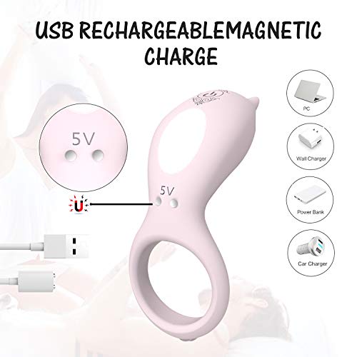 Rabbit Vibrating Cock Ring (Pink)