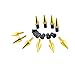 Rolling Gears Aluminum Anodized Spike Motorcycle Fairing Bolts Windscreen Bolts Windshield Screws Set (10 Pieces) Gold