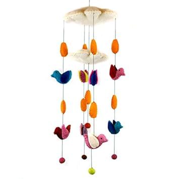 Amazon Com Multi Colored Birds And Clouds Theme Hanging Baby