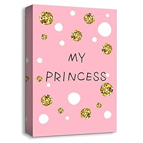 Canvas Wall Art-Pink for Little Girl-Canvas Prints Home Artwork Decoration for Kids Bedroom - 12x18 inches