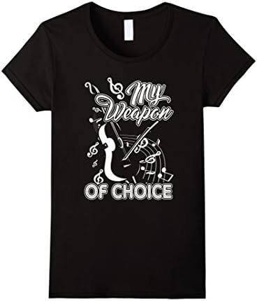 Womens Cello My Weapon Of Choice Funny Shirt XL Black