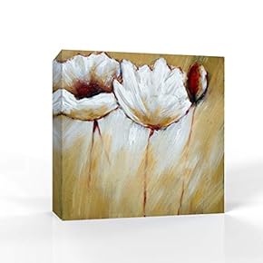 Canvas Wall Art Beautiful Flower Pictures Home Wall Decorations for Bedroom Living Room Paintings Canvas Prints Framed - 12x12 inches