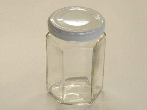 Amazon｜日本山村硝子 ジャム150六角瓶 ツイストキャップ（白または金）付き 48本 [白]｜保存容器・キャニスター オンライン通販
