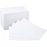 AmazonBasics 4 x 6-Inch Ruled White Index Cards, 500-Count