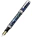 Xezo Maestro Natural Sea Shell Medium Nib Fountain Pen with Platinum Plated Parts. Handcrafted (Maestro Sea Shell FP)