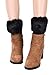 Pangda 4 Pairs Women Faux Fur Boot Cuff Leg Warmers for Winter - Furry Fuzzy Knitted Boot Socks