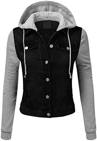 BEKDO Womens Classic Long Sleeve Button up Slim Fit Denim Jacket