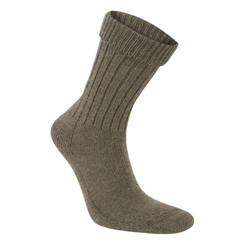 Craghoppers Wool Hiker Socks Chaussettes de Marche, Vert forêt chiné, 3-5 Homme