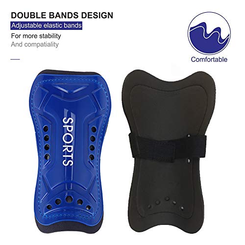 unkonwn Antoyo Shin Guards Soccer Youth/Shin Guards Soccer Adult, Lightweight Breathable Boys Shin Guards Soccer Youth Necessary Football Equipment Soccer Shin Guards for Safety-White-m - Thumbnail 2